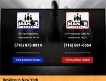 Tablet Screenshot of manorlanes.com